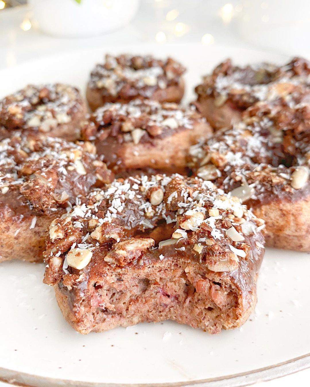 Fluffy Mini Chocolate Raspberry Donuts