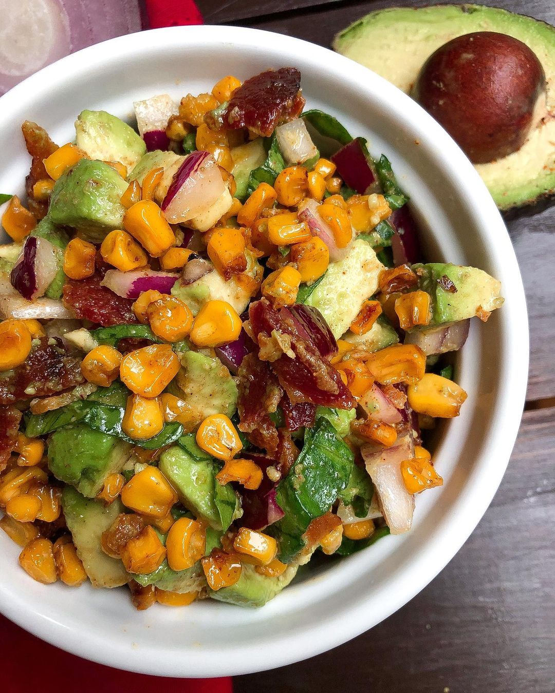 Bacon, Avocado, and Roasted Corn Salad