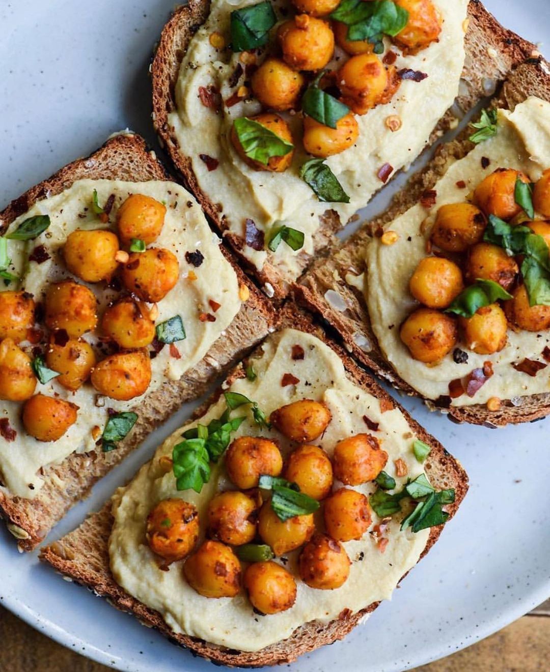 Easy Vegan Chickpea Spice Toast Snack