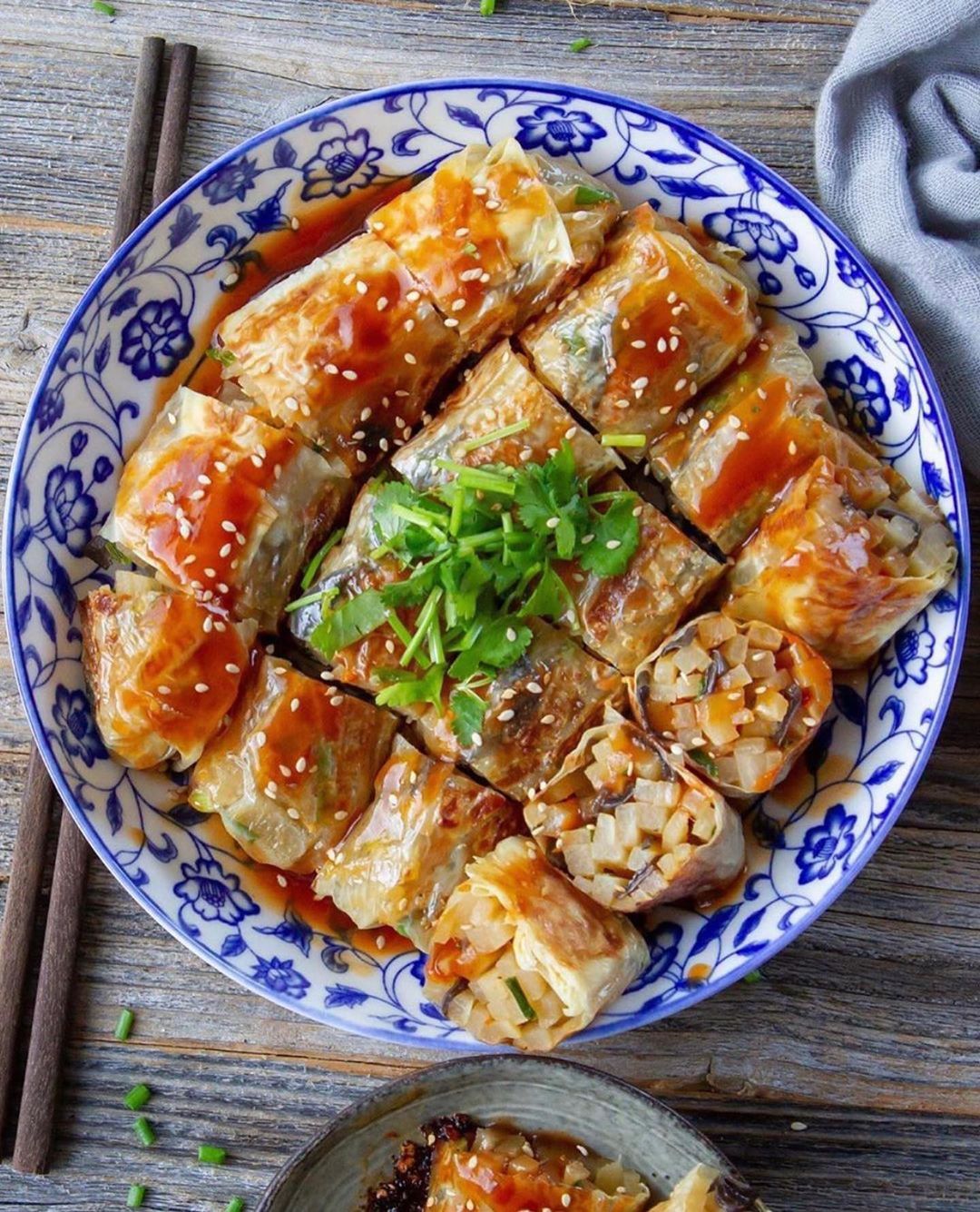 Veggie Rolls with Spicy Sweet Sauce