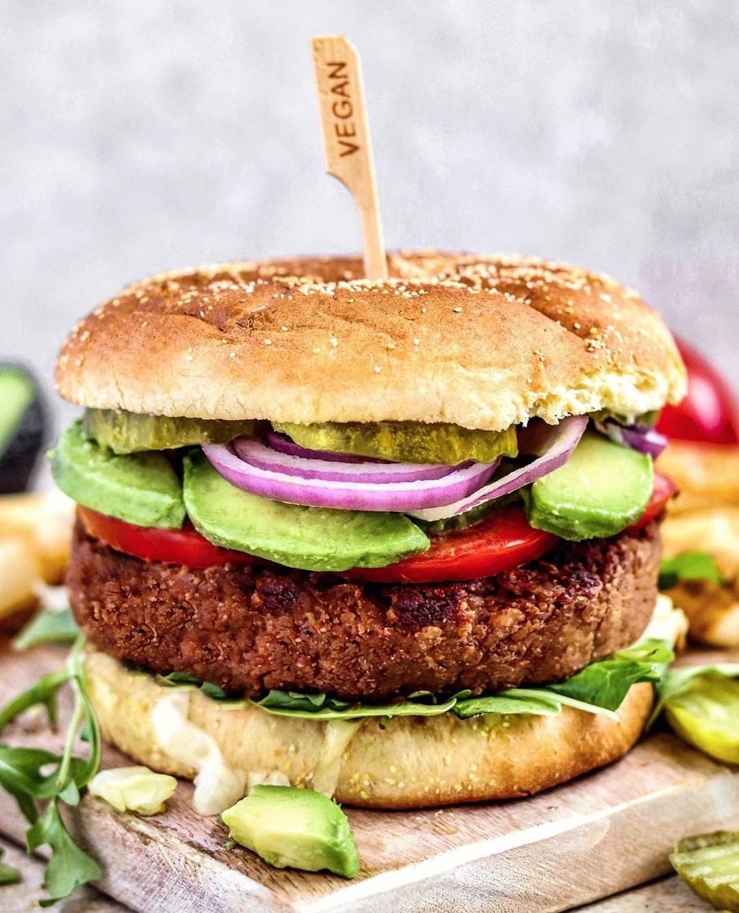 Tasty Veggie Burger with Lentils