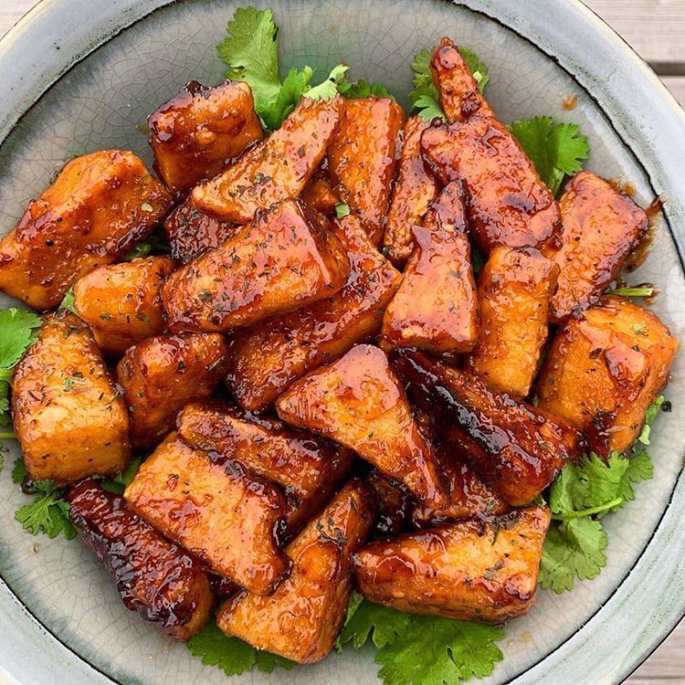 Crispy Honey BBQ Tofu
