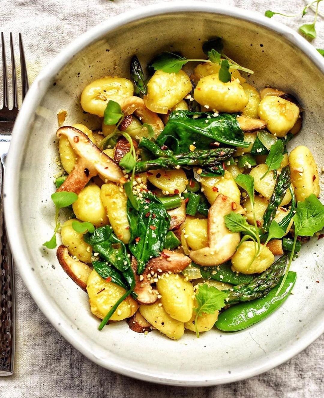Browned Butter Springtime Gnocchi with Vegetables