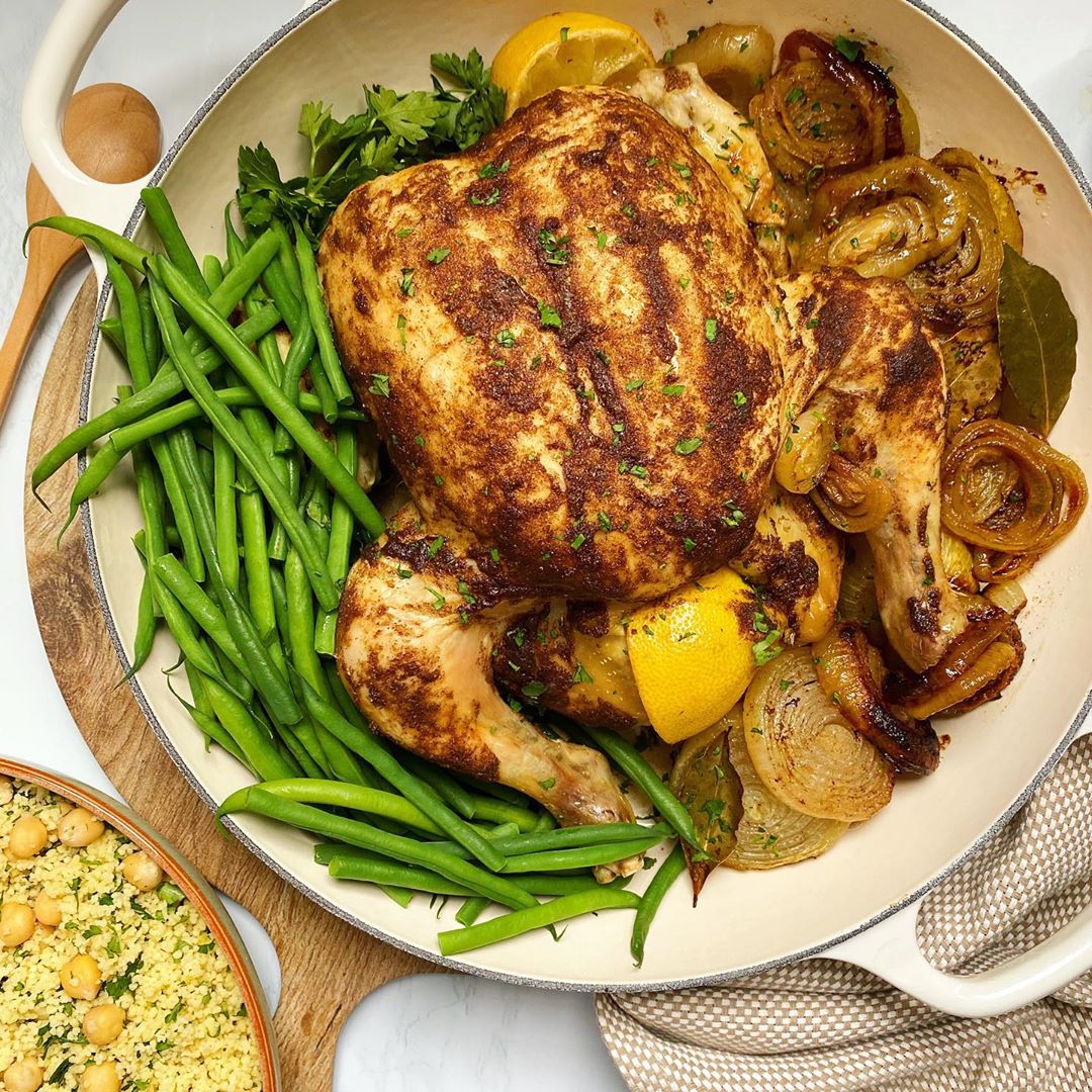 Roast Chicken with Caramelised Onions
