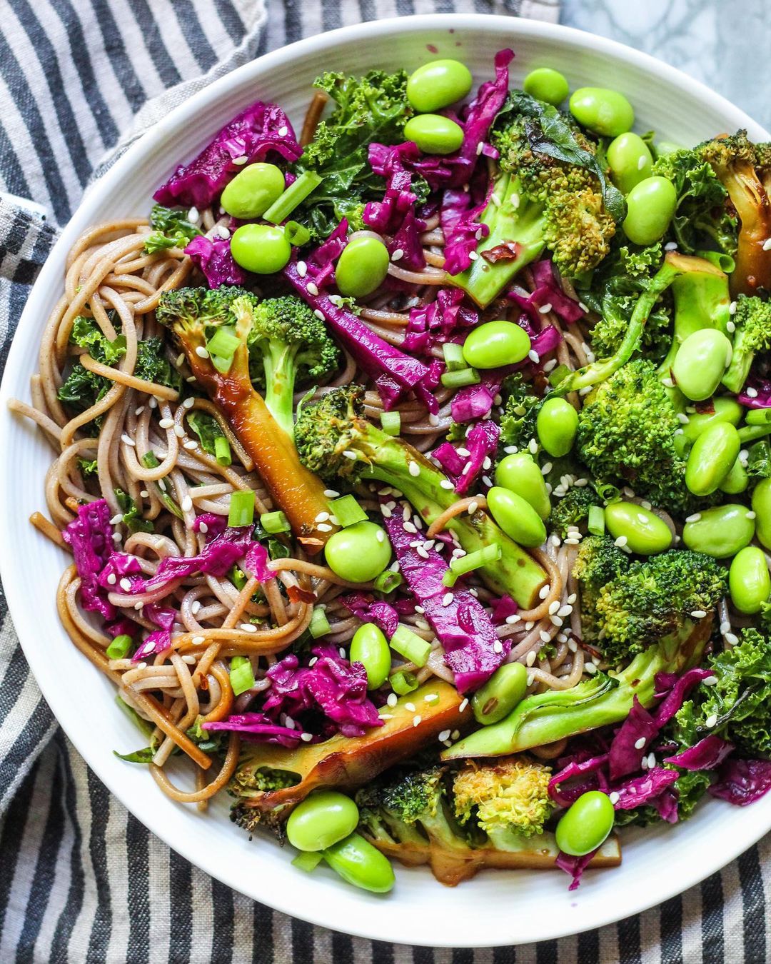 Soba Noodle Salad with Lemon Miso Dressing
