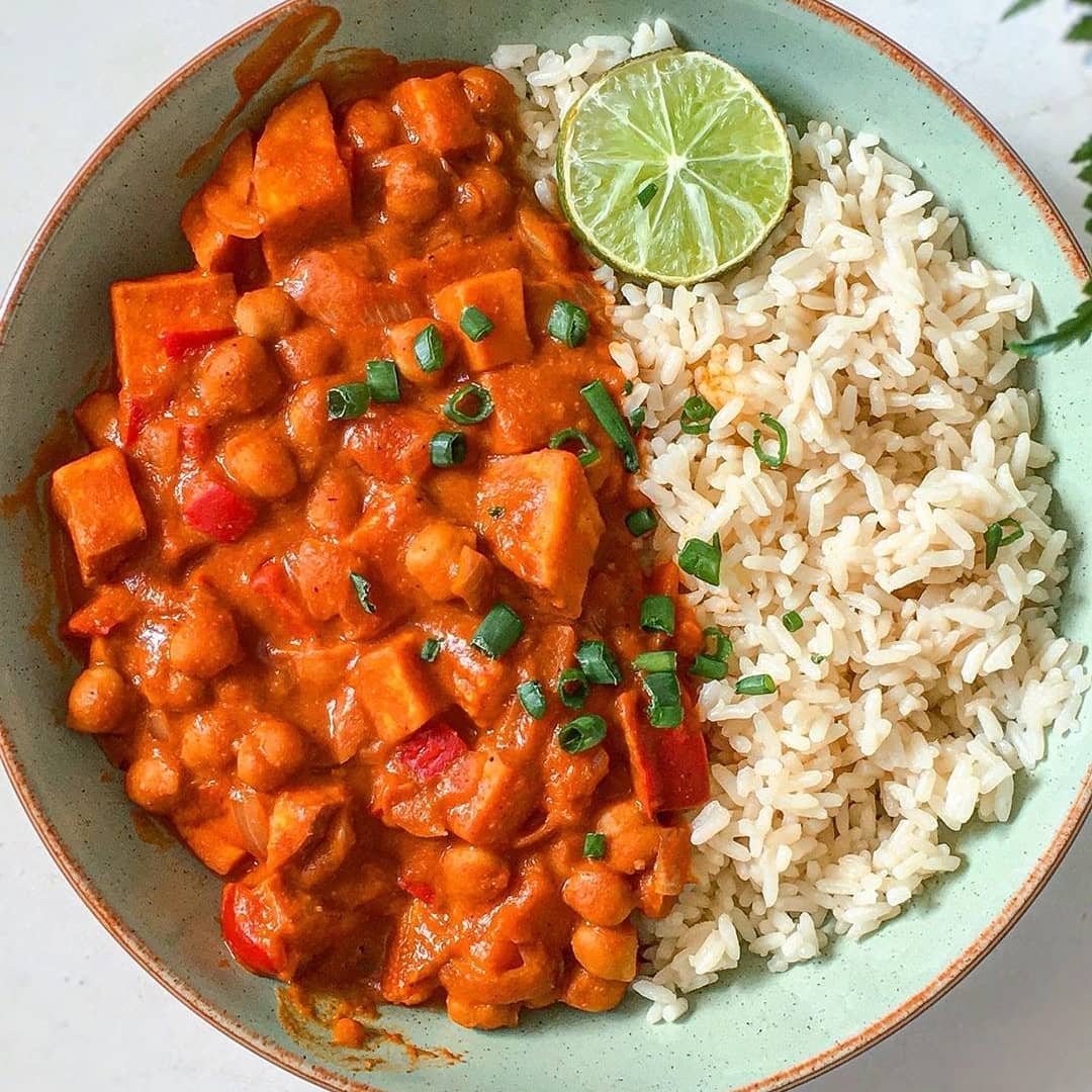 Chickpea Sweet Potato Peanut Curry