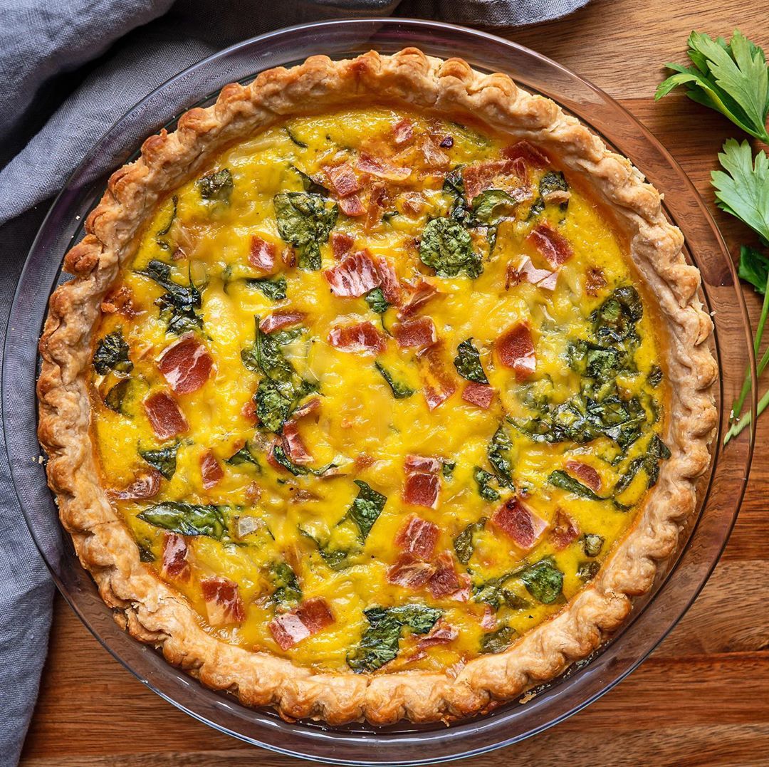 Vegan Quiche Lorraine with Bacon and Cheese