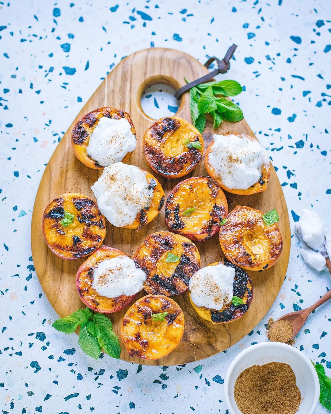 Coconut Grilled Peaches