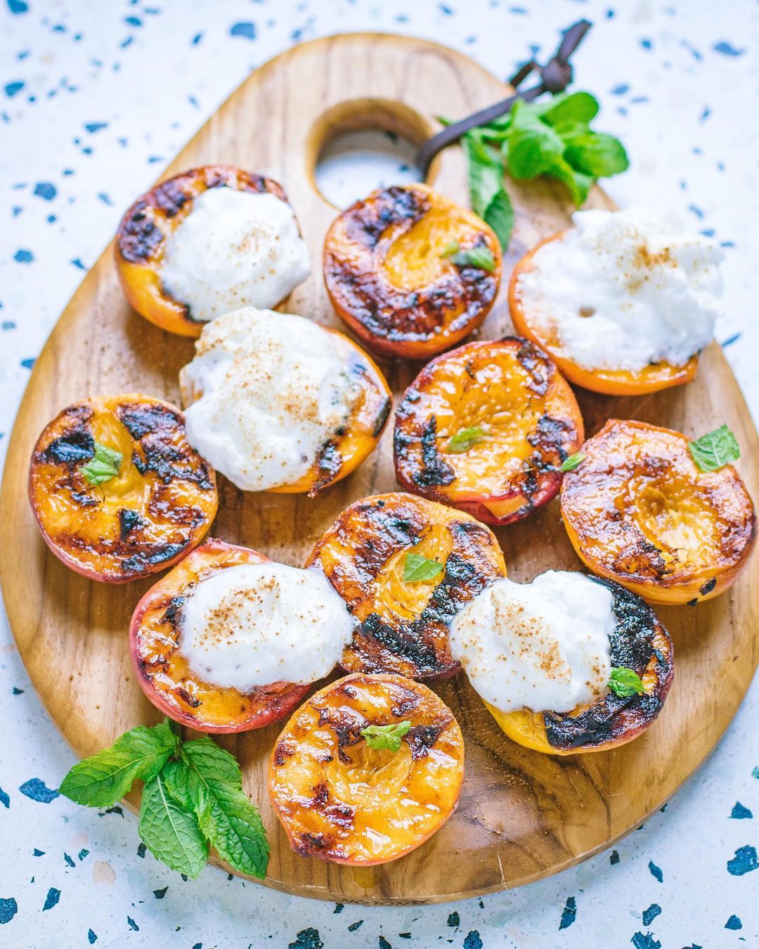 Coconut Grilled Peaches