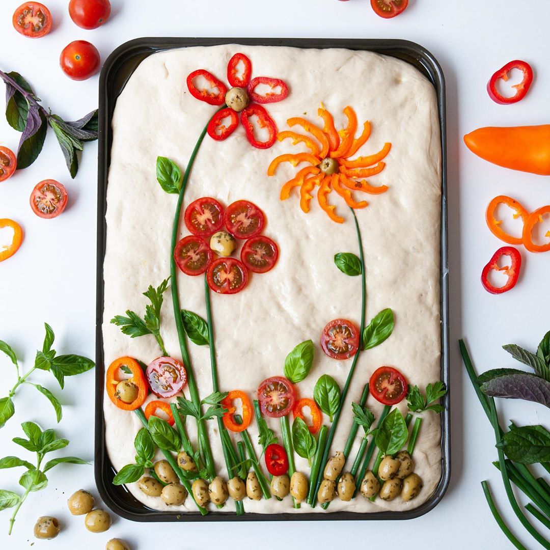Vegan Focaccia Bread Art