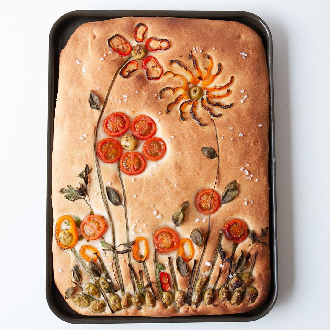 Vegan Focaccia Bread Art
