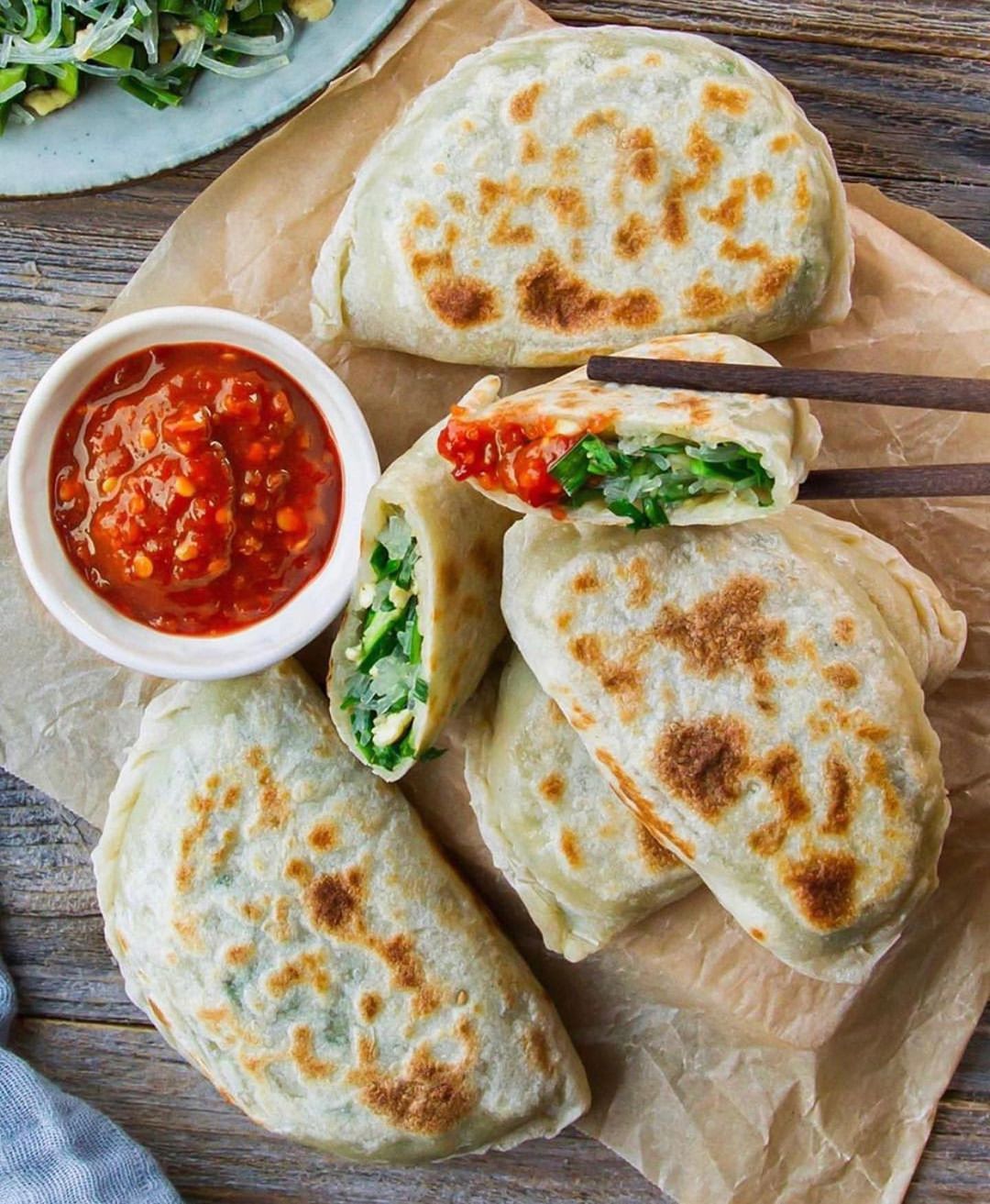 Chinese Chive Dumpling Pockets