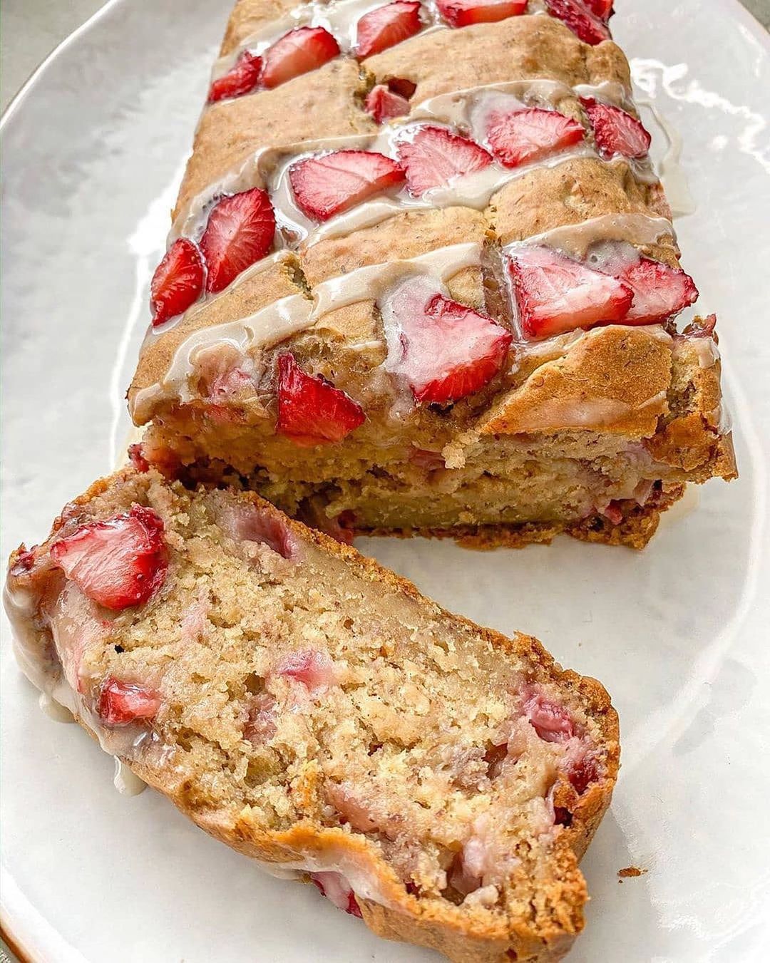 Super Moist Vegan Gluten-Free Strawberry Banana Bread