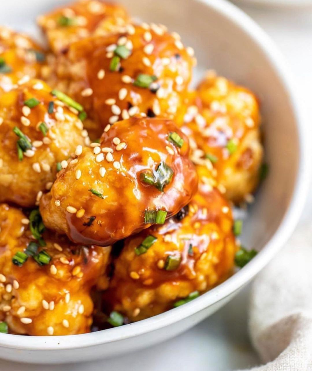 Baked Sticky Sesame Cauliflower