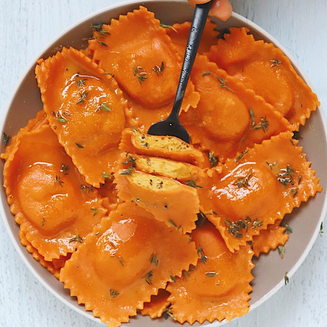 Butternut Squash Cheese and Pepper Ravioli