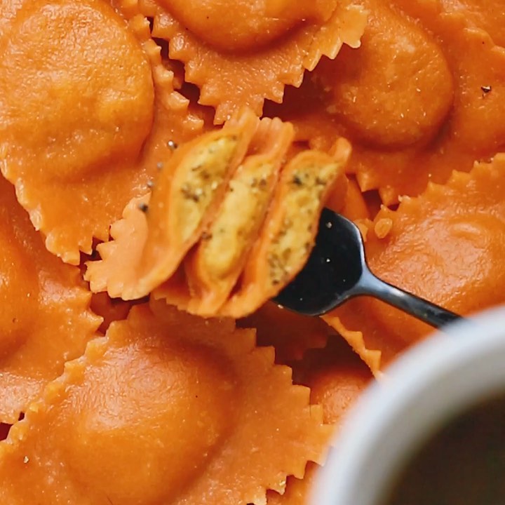 Butternut Squash Cheese and Pepper Ravioli