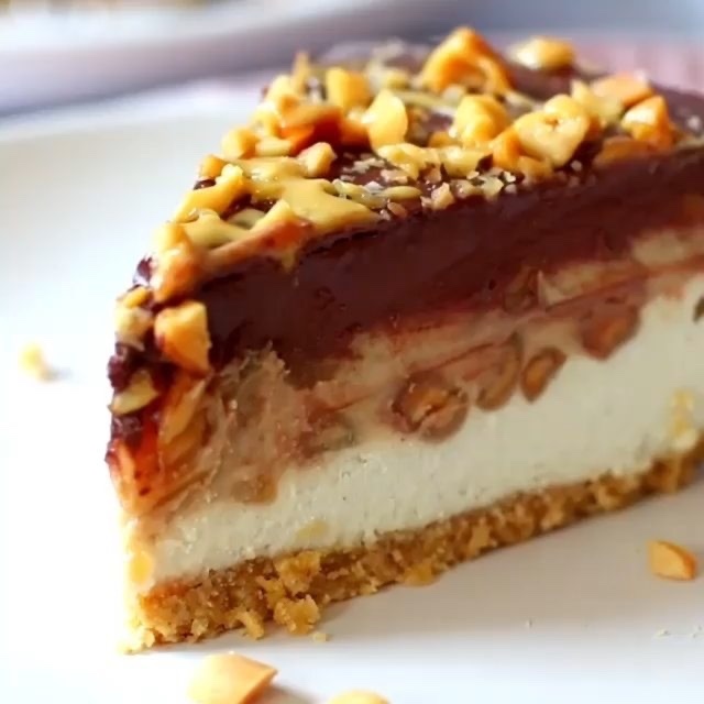 Vegan Snickers Ice Cream Cake