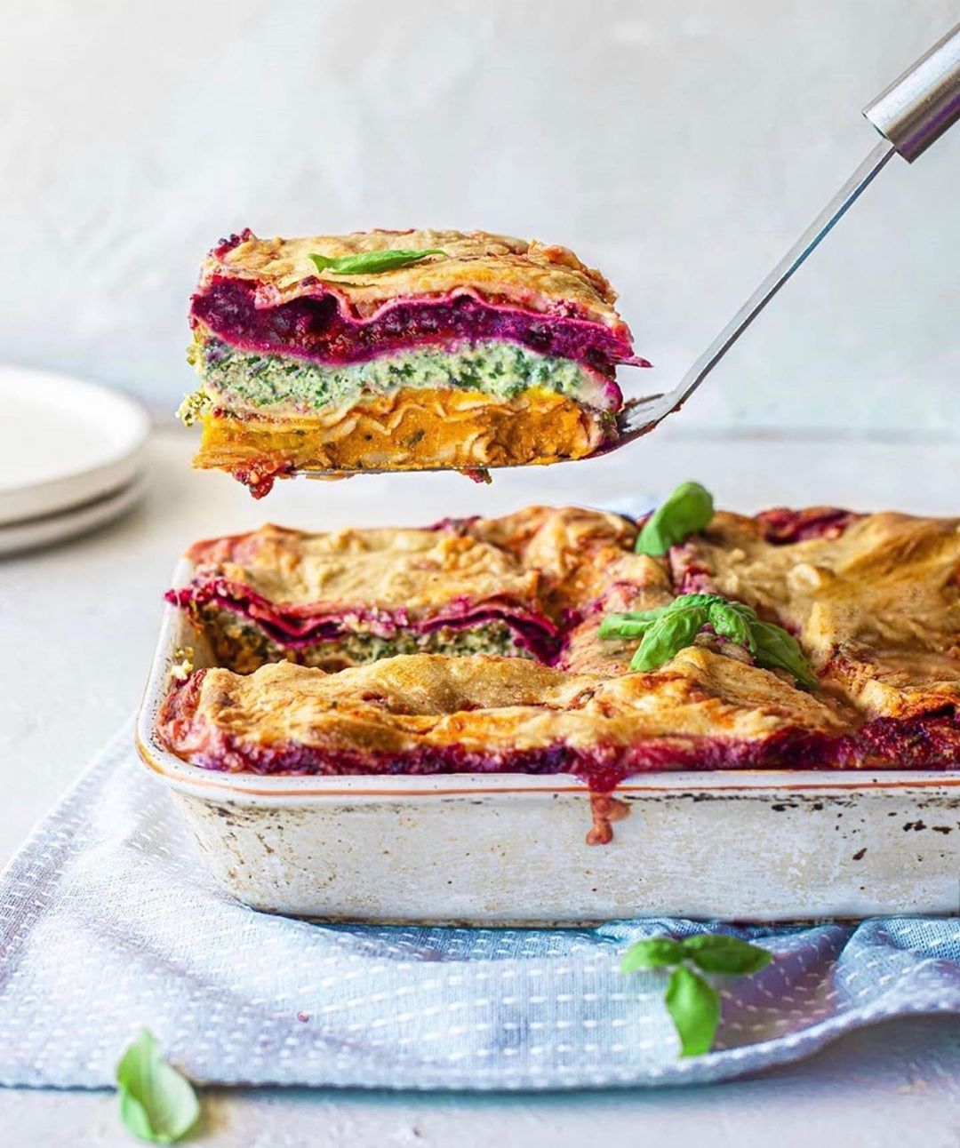 Colorful Vegan Rainbow Lasagna