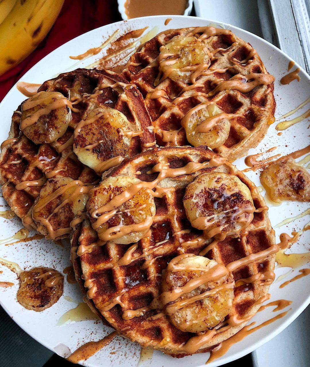 Paleo Waffles with Caramelized Bananas