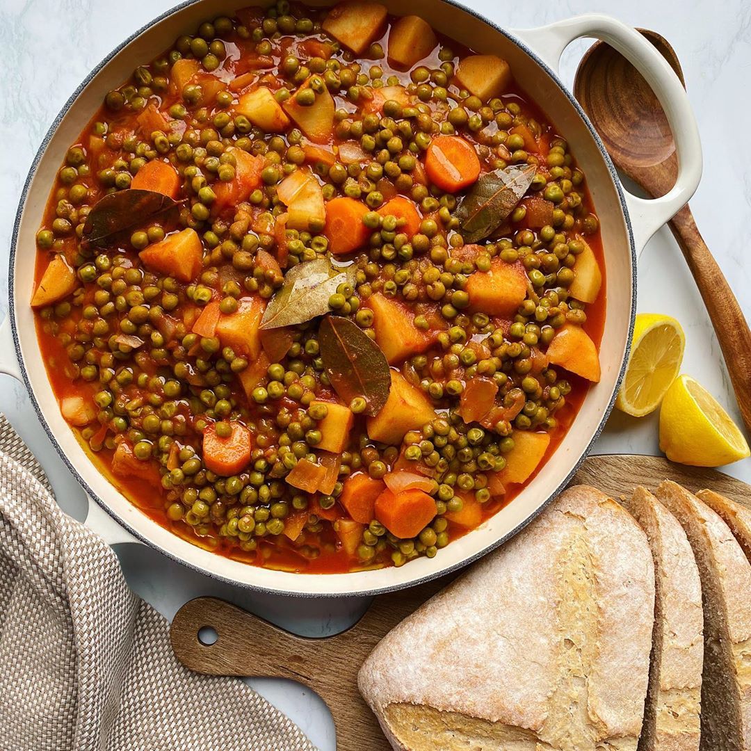 Bizeli (Pea and Veg Stew)