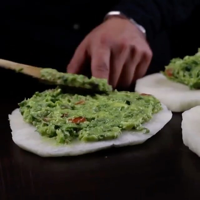 Fresh Jicama Tostadas with Guacamole and Sesame Cream