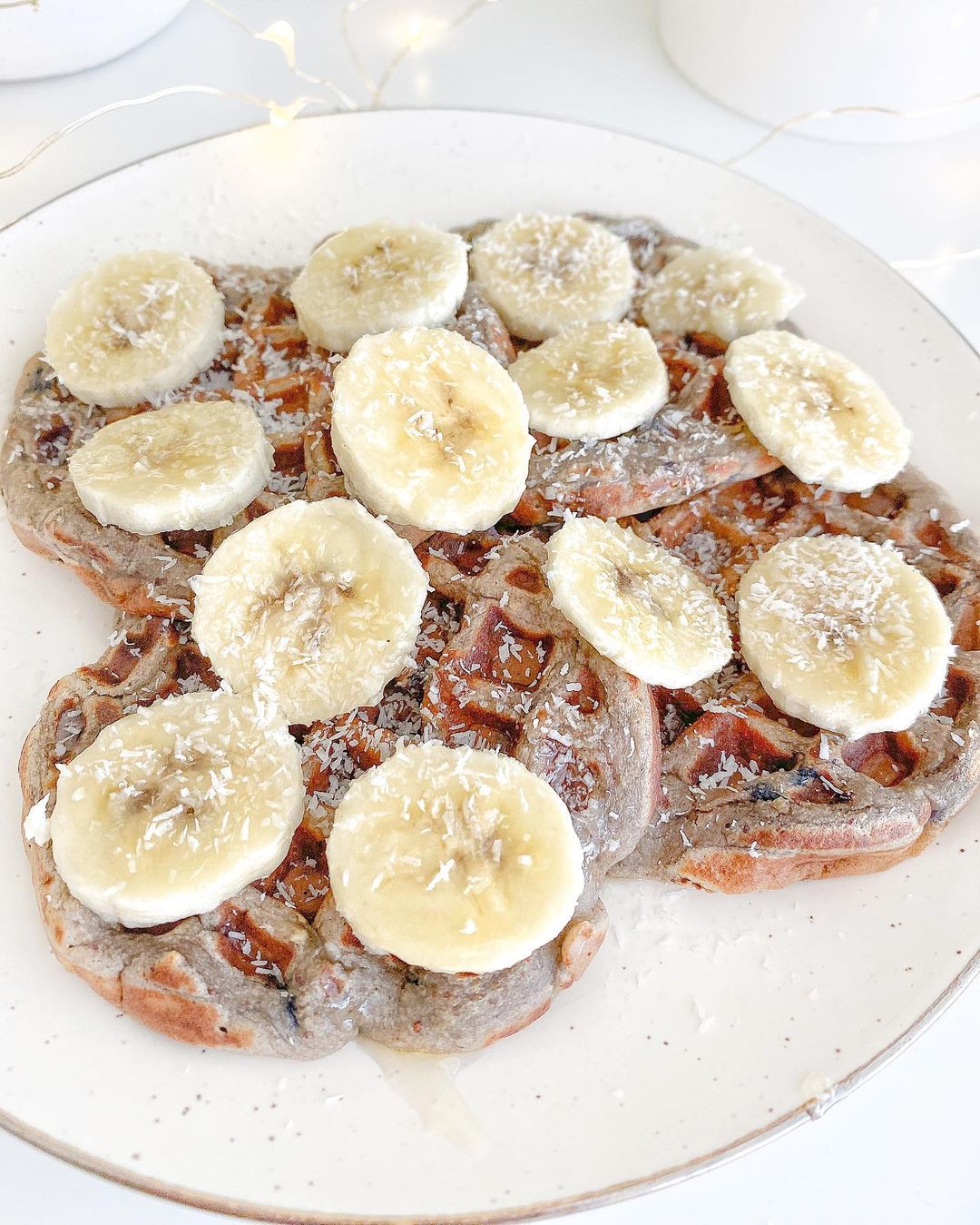 Easy Flourless Blueberry Banana Waffles