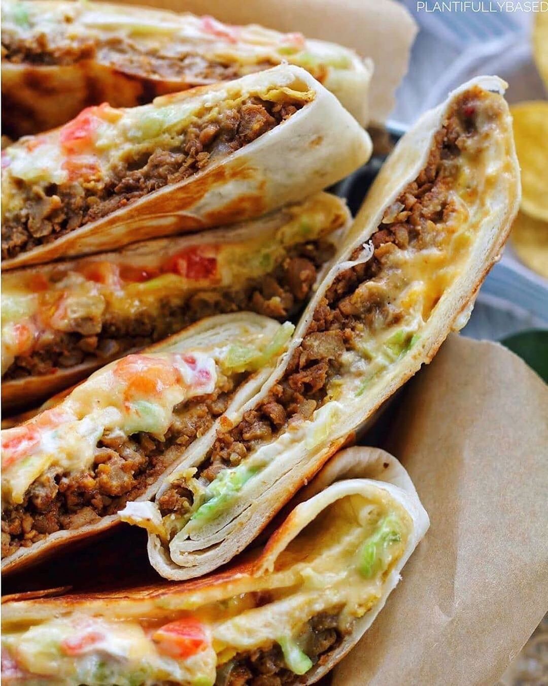 Vegan Crunchwrap with Taco Seasoning and Cheese