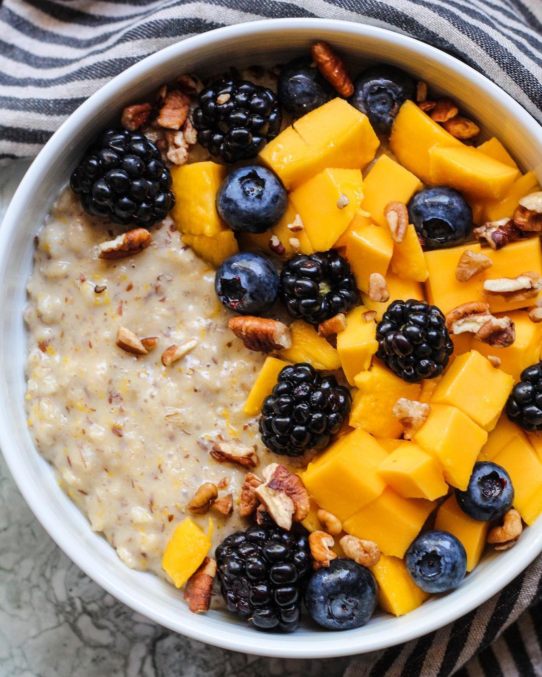 Orange Ginger Spiced Oatmeal Breakfast