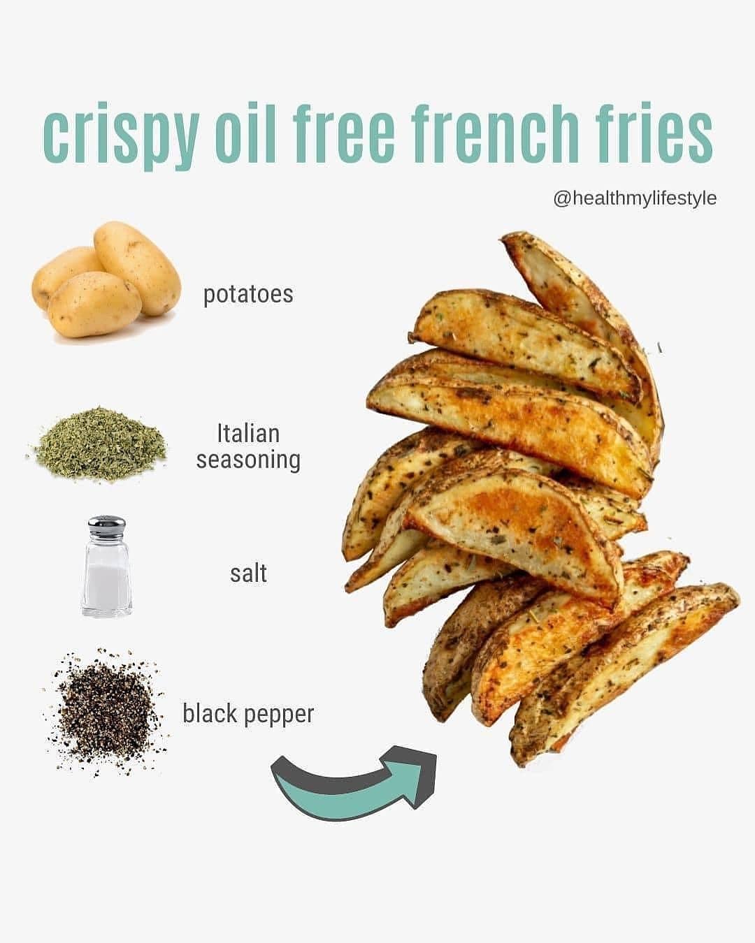 Crispy Baked Oil-Free French Fries