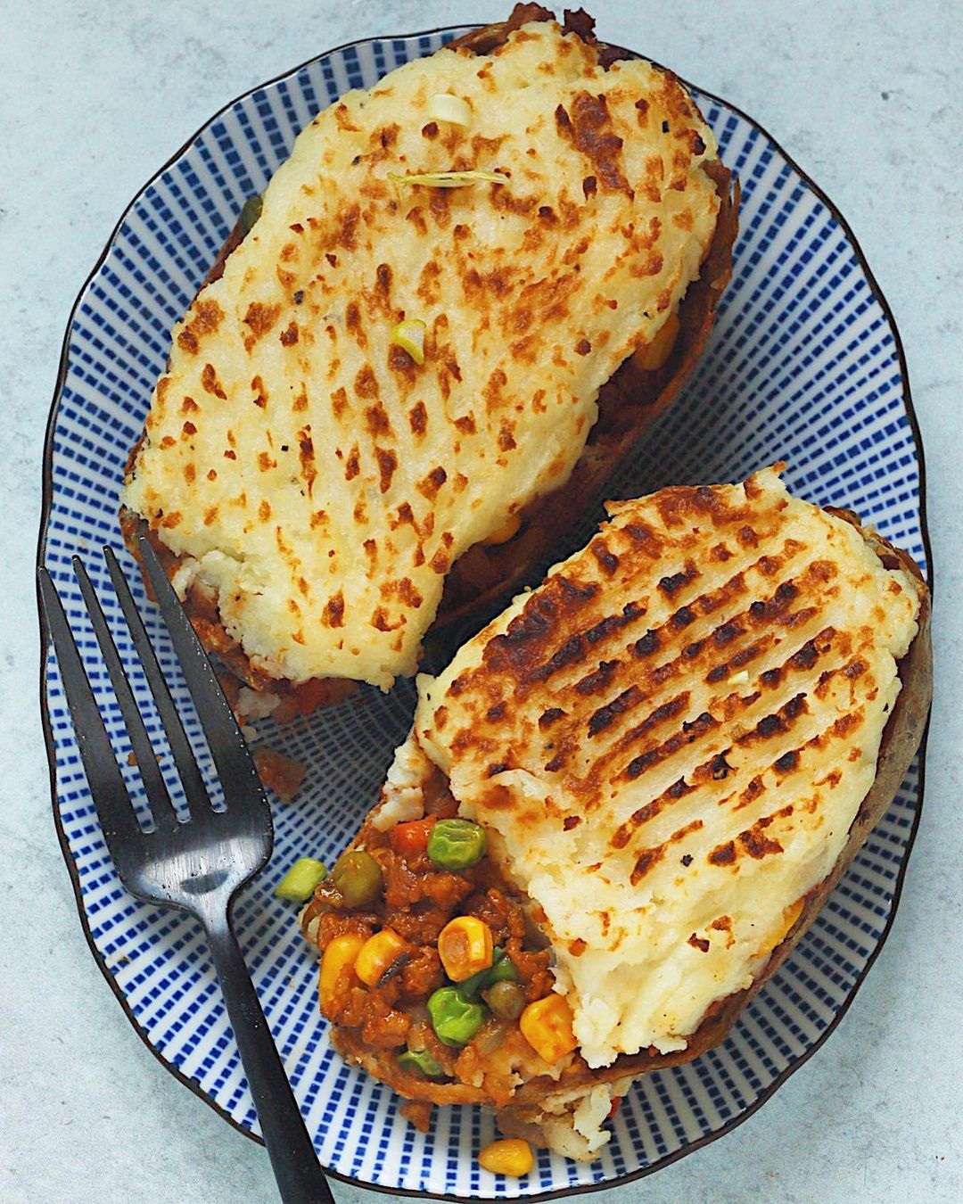 Twice-Baked Shepard’s Pie Potatoes