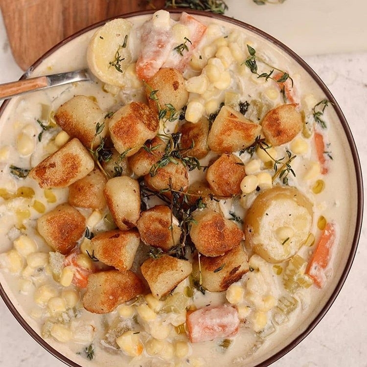 Creamy Vegan Corn Potato Chowder