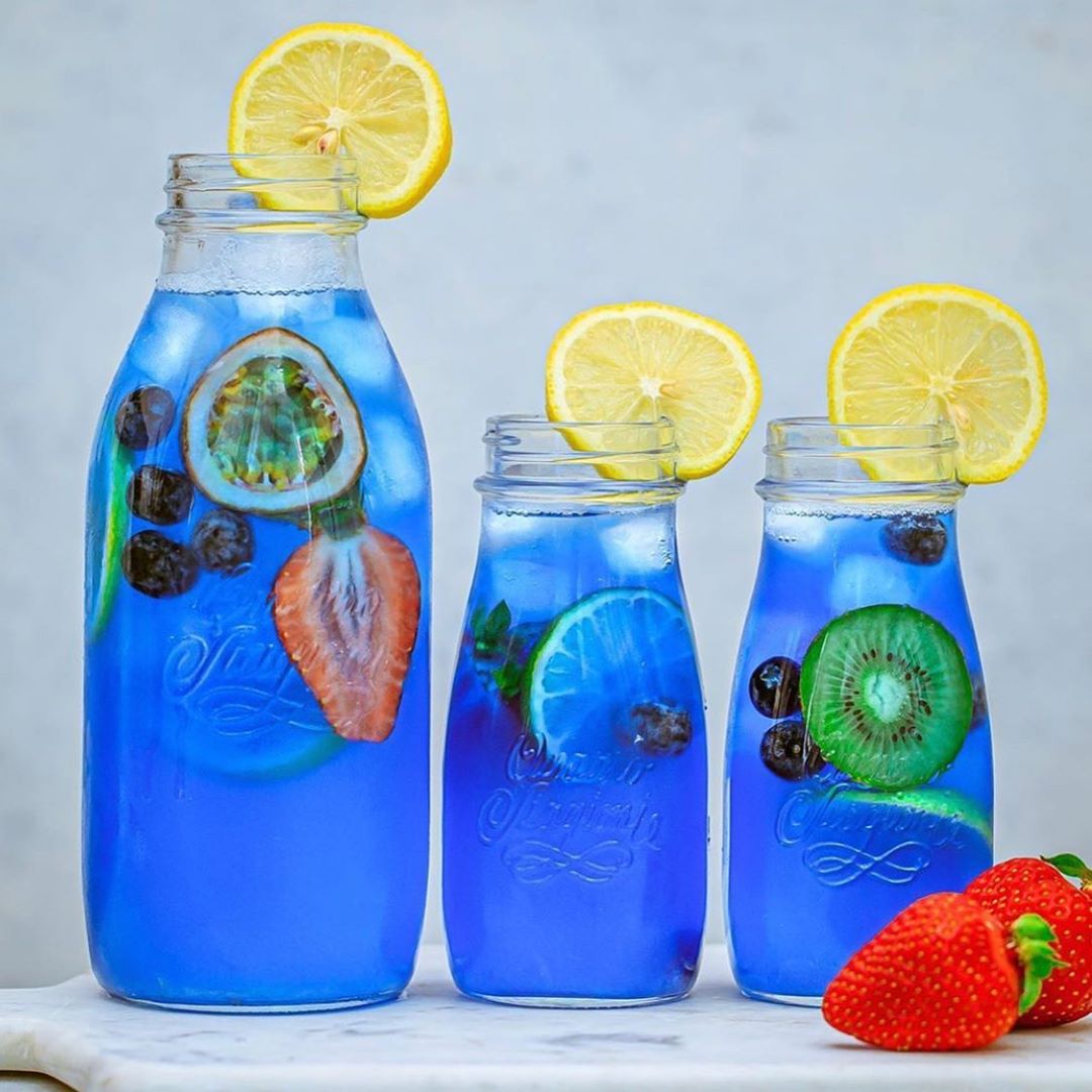 Homemade Blue Spirulina Infused Lemonade