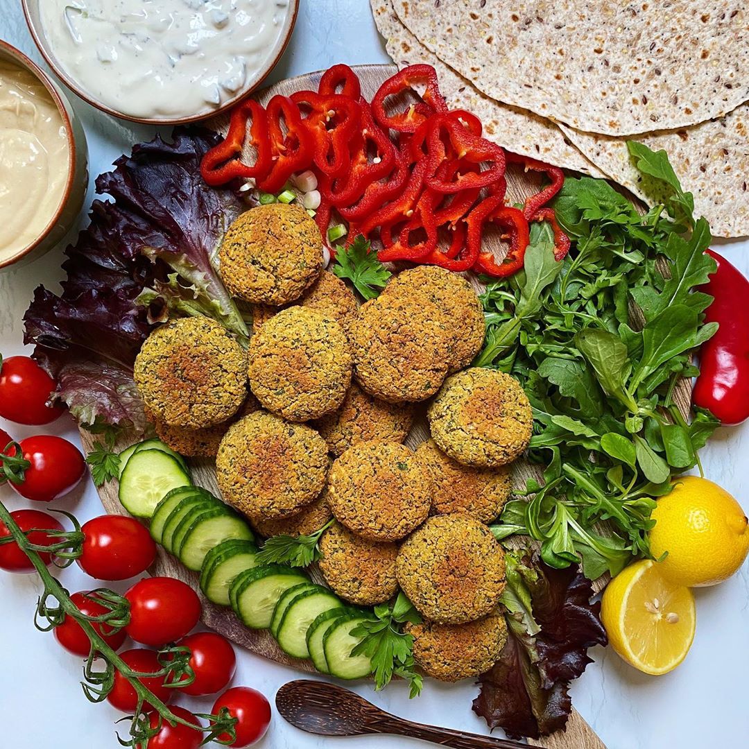 Baked Falafel with Herbs and Spices