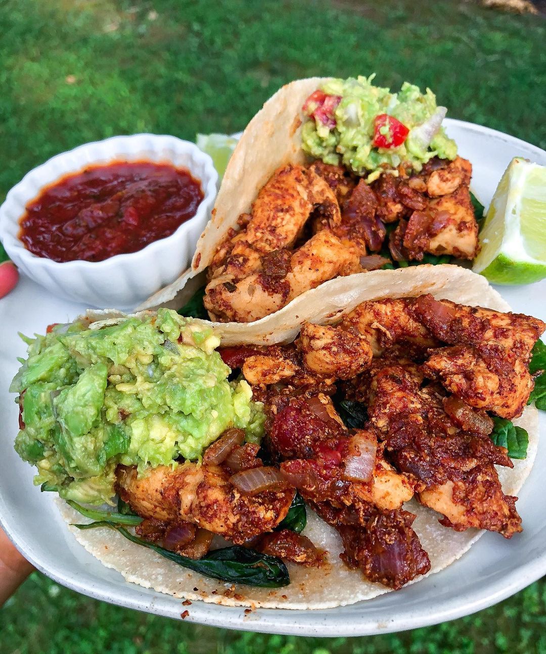 Spicy Chicken Tacos with Guacamole