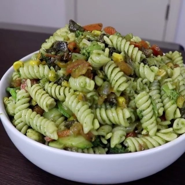 Roasted Vegetables with Cilantro Pasta