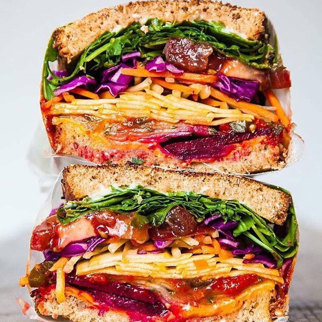 Vegan Weekend Sandwich with Vegetables