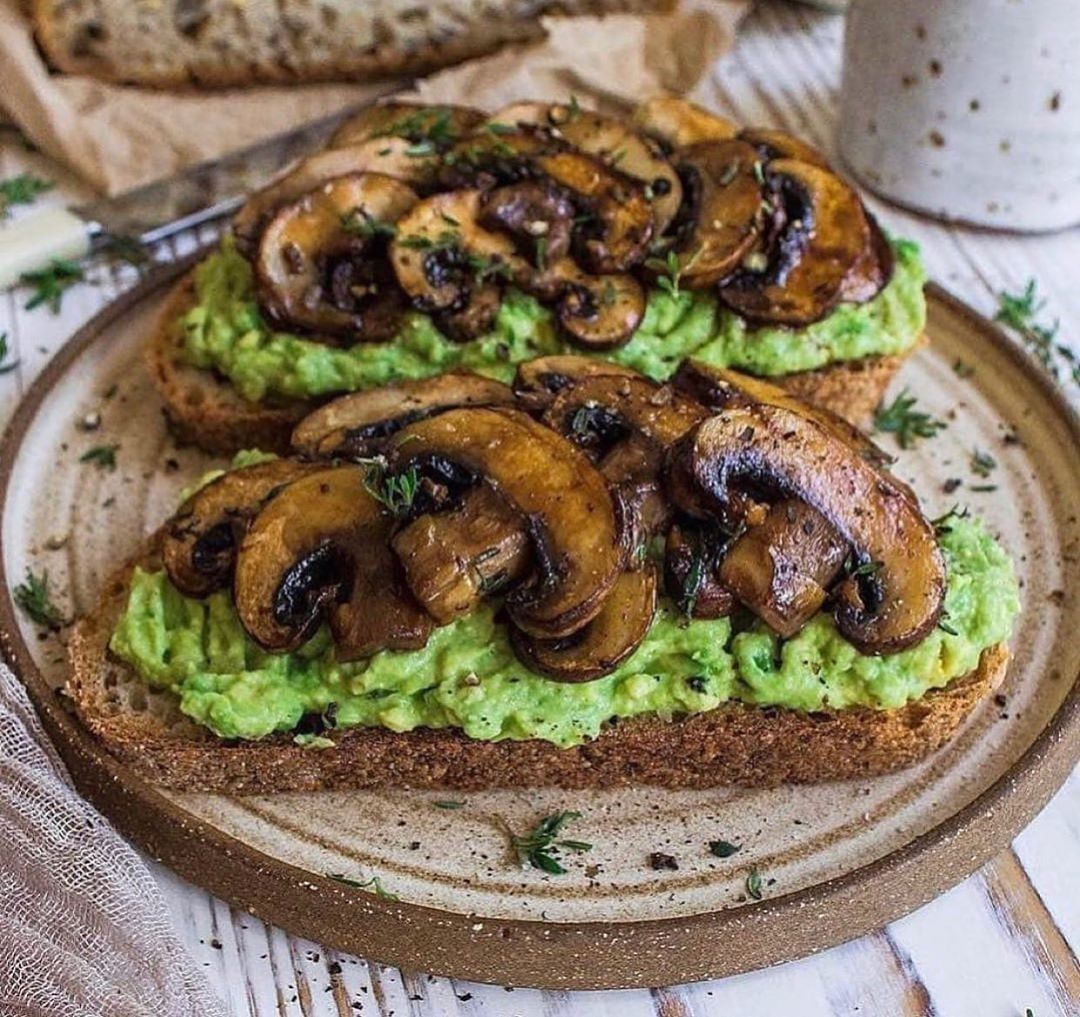 Easy Mushroom Avocado Toast