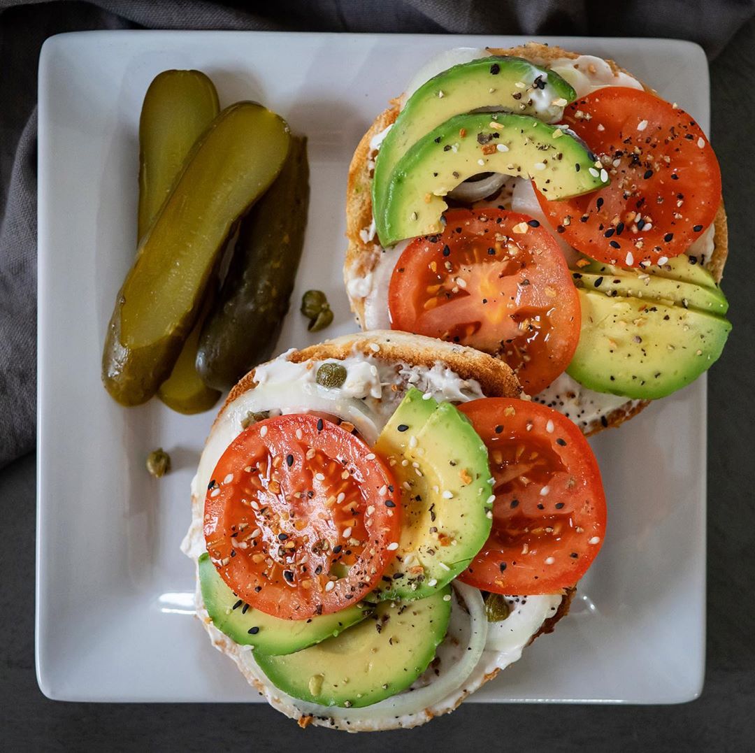 Vegan Everything Bagel with Toppings
