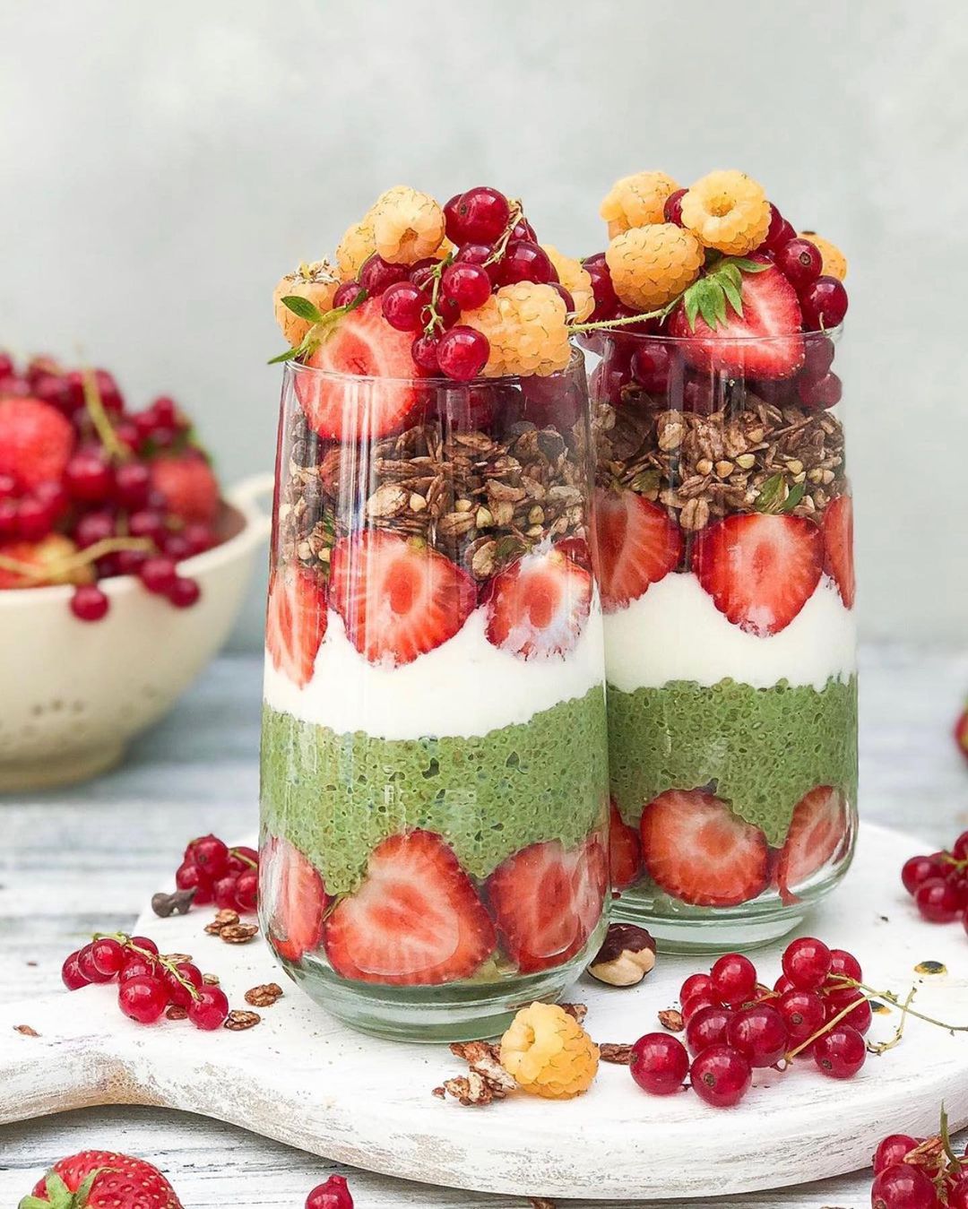 Matcha Chia Parfait Dessert