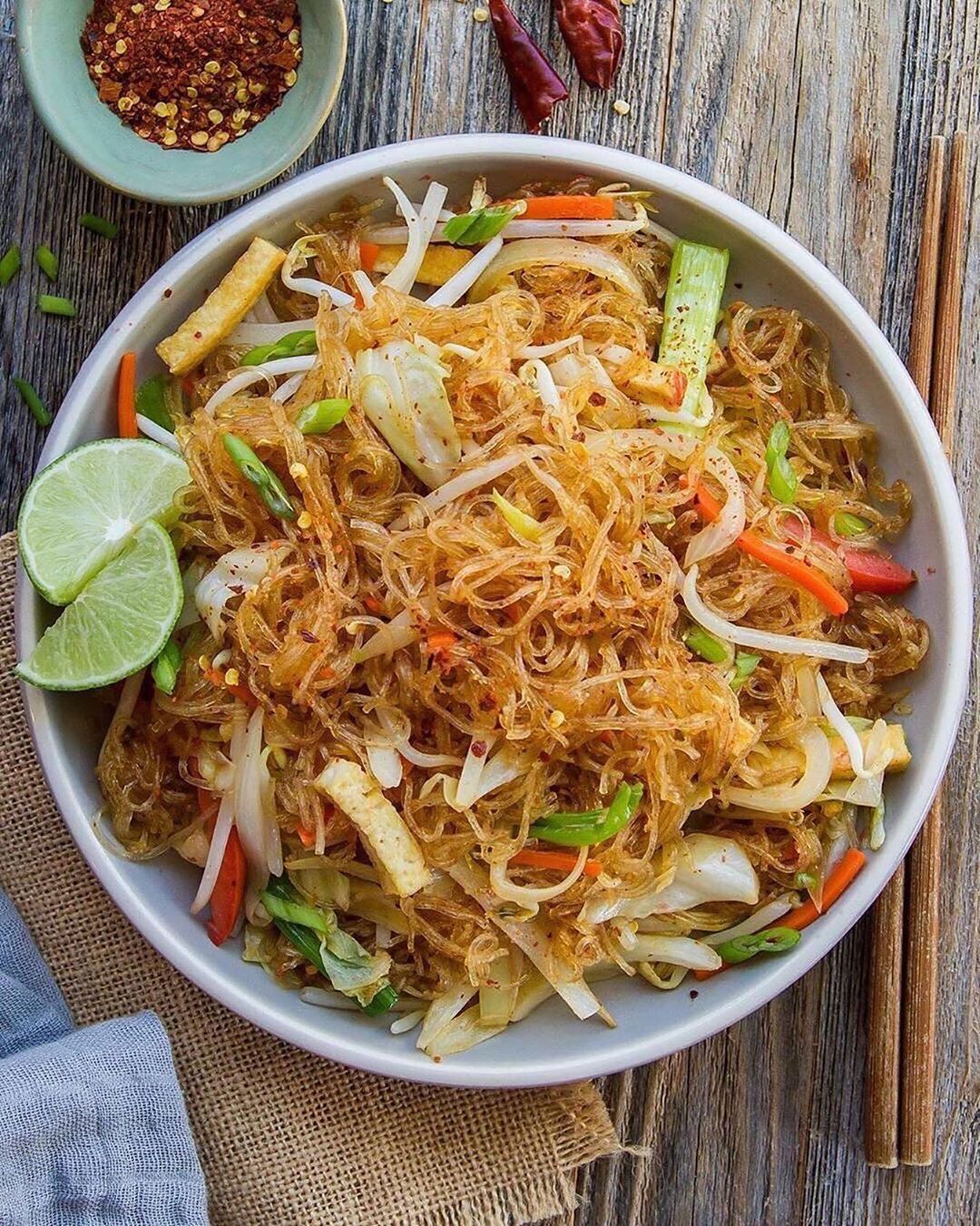 Vegan Pad Woon Sen Noodle Stir Fry
