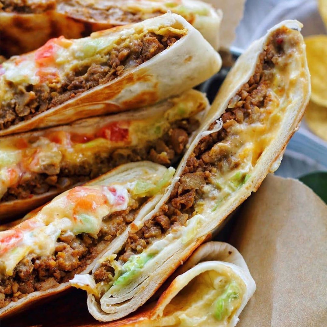 Easy Vegan Crunchwrap with Mexican Flavors