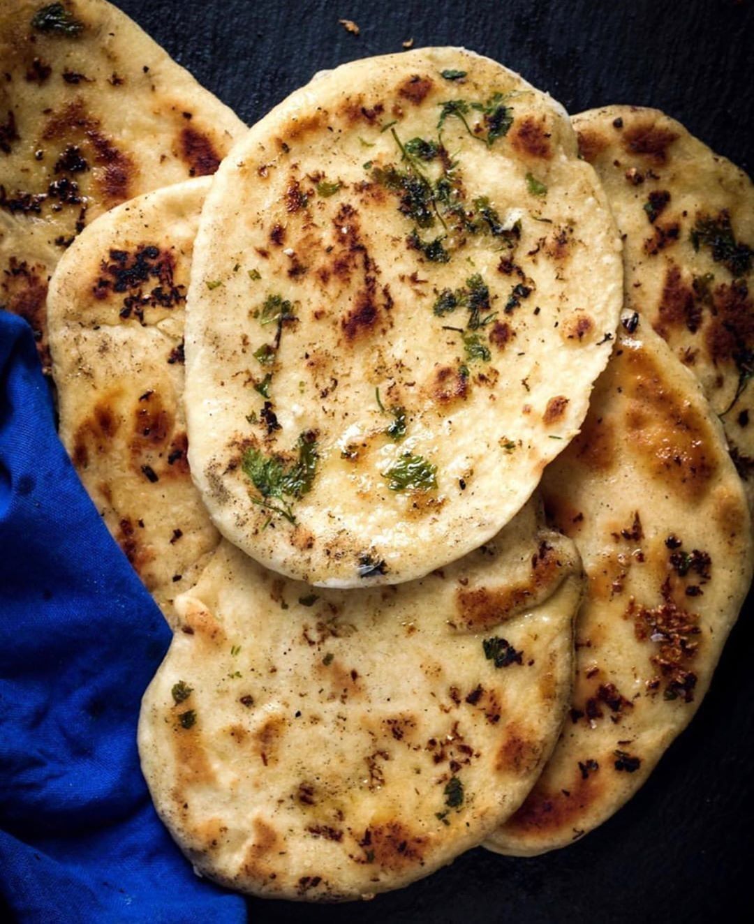 Easy Mint Garlic Naan
