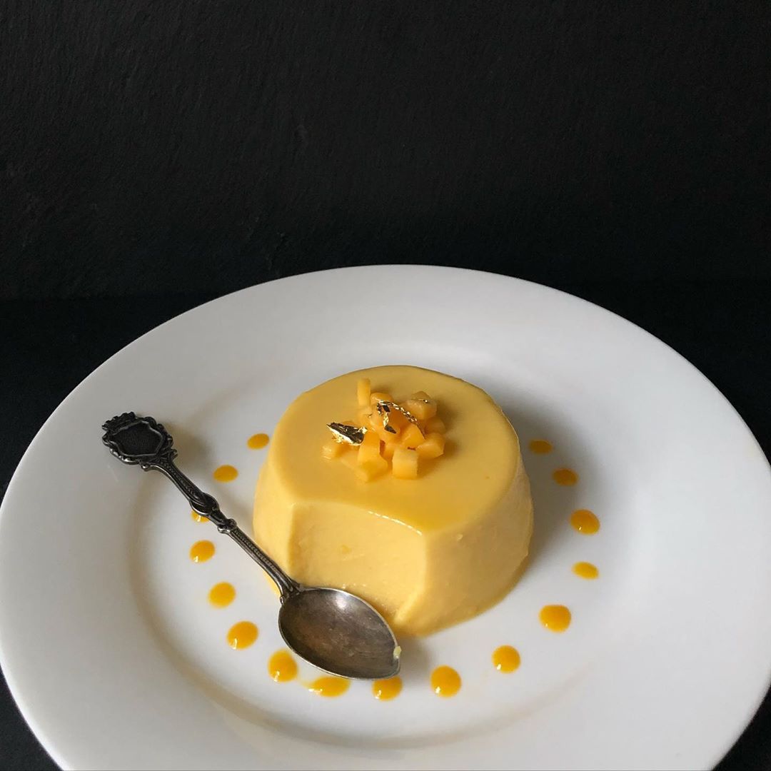 Mango Panna Cotta with Passion Fruit