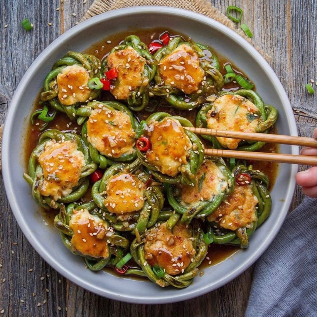 Delicious Stuffed Long Beans in Hot Bean Sauce