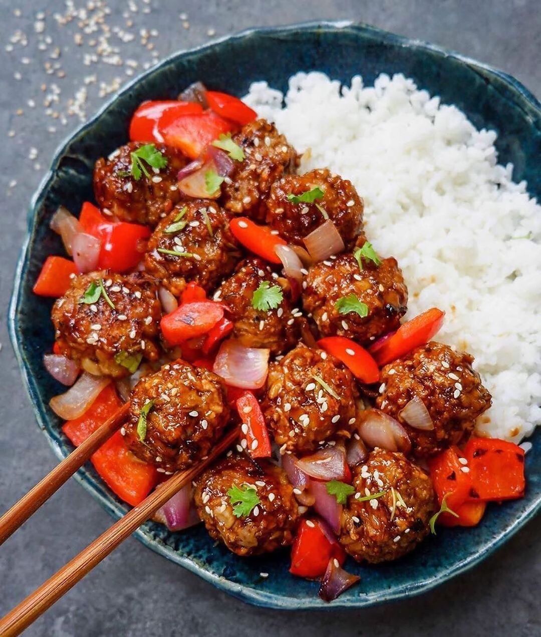 Baked Teriyaki Cauliflower Balls
