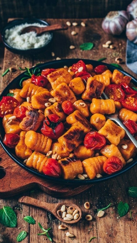 Sweet Potato Gnocchi with Roasted Tomatoes