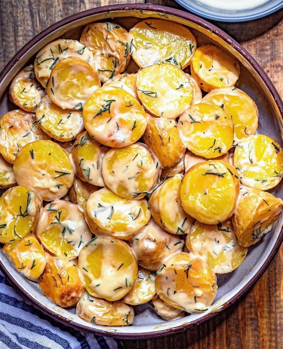 Warm Dill Dijon Potato Salad
