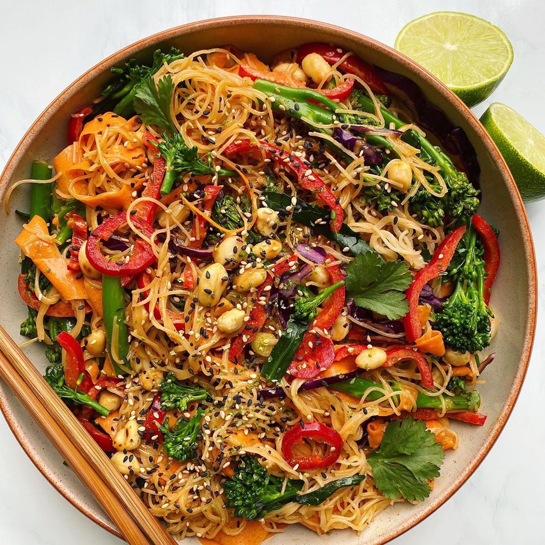 Noodle Salad with Peanut Butter Dressing