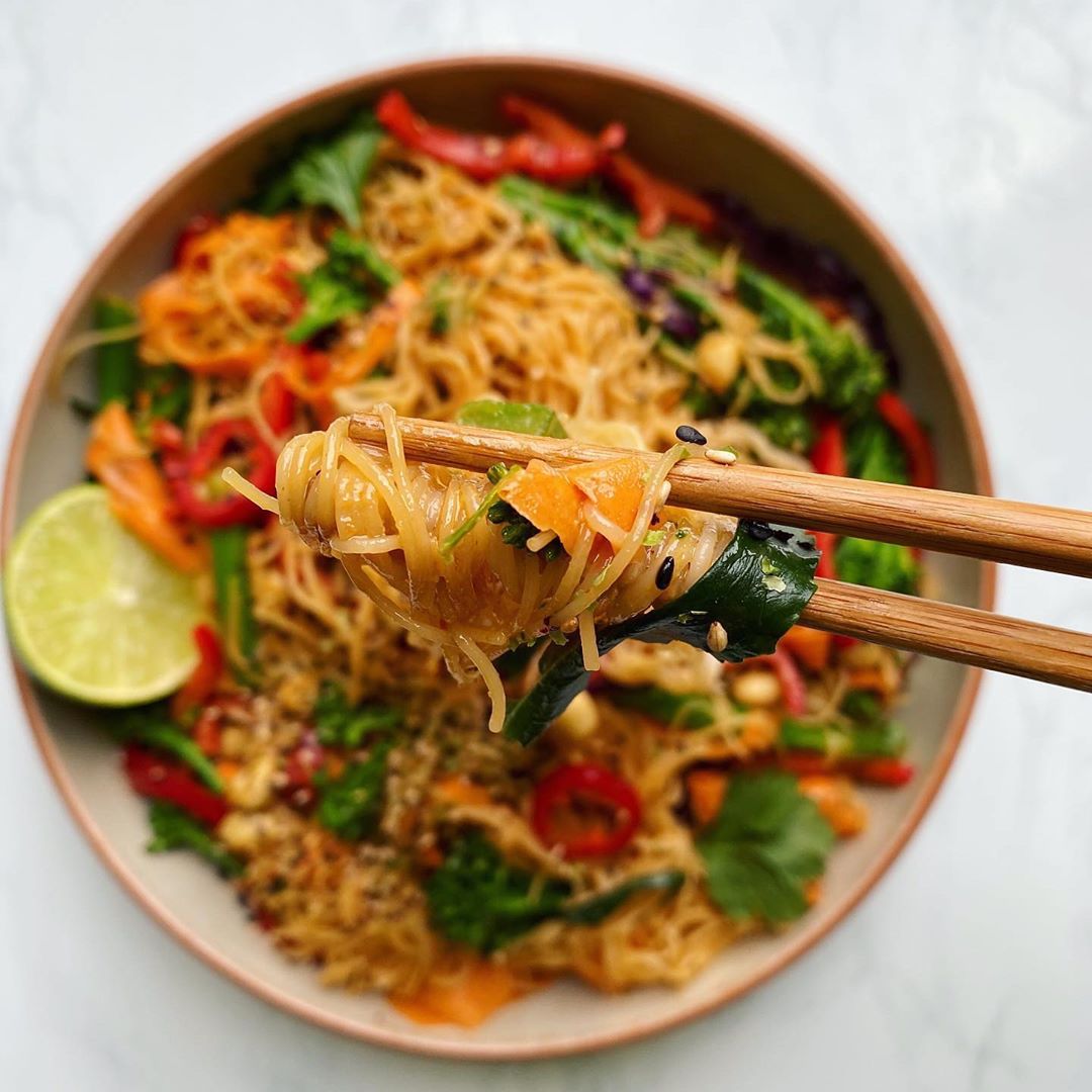 Noodle Salad with Peanut Butter Dressing