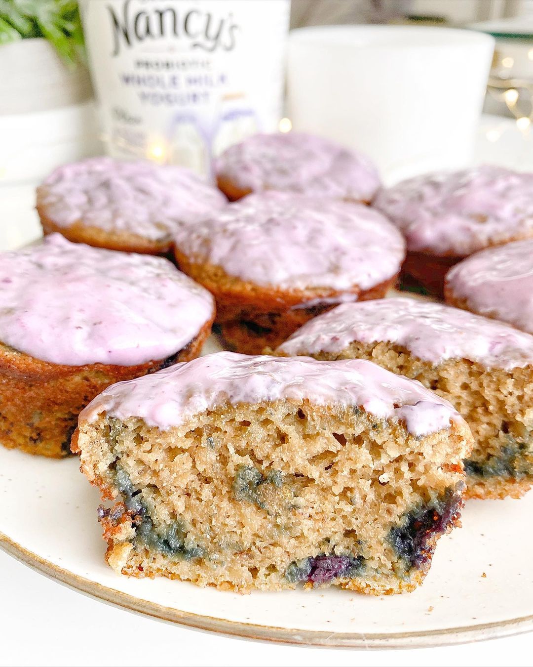 Blueberry Banana Yogurt Muffins